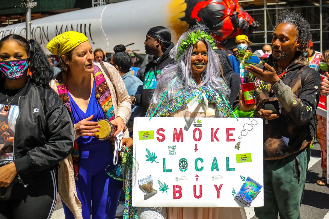 New Yorkers at the 2021 Cannabis Parade on May 1st.